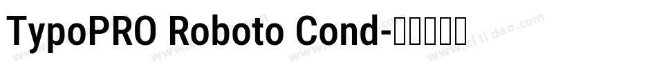 TypoPRO Roboto Cond字体转换